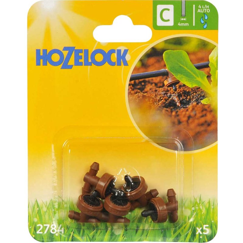 Hozelock MICRO In Line Pressure Compensating Dripper 5/32" / 4mm Pack of 5