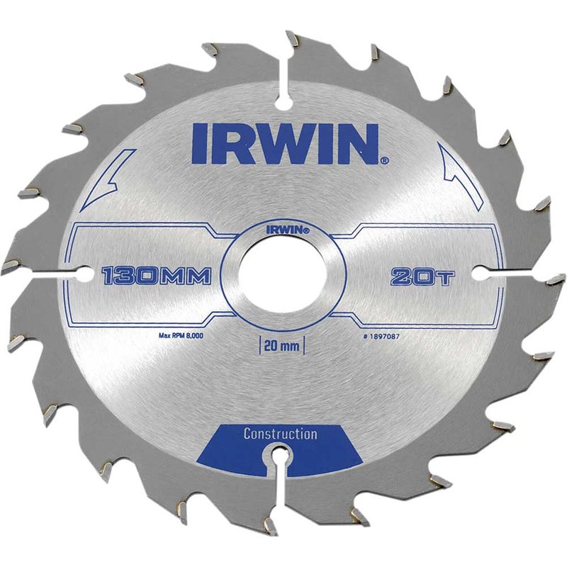 Irwin IRWIN® Construction Circular Saw Blade 130 x 20mm x 20T ATB 1897087