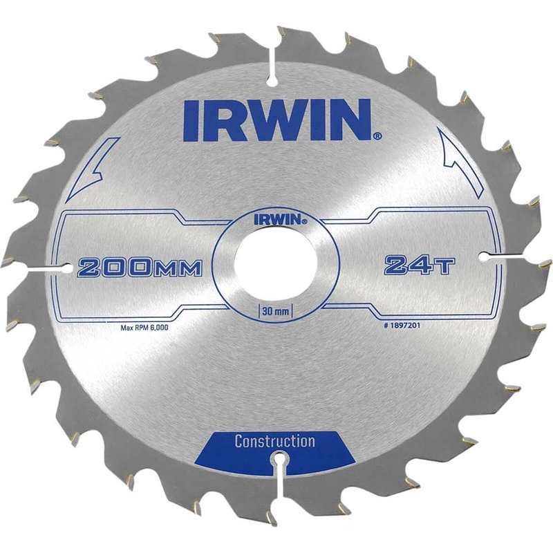 Irwin IRWIN® Construction Circular Saw Blade 200 x 30mm x 24T ATB 1897201