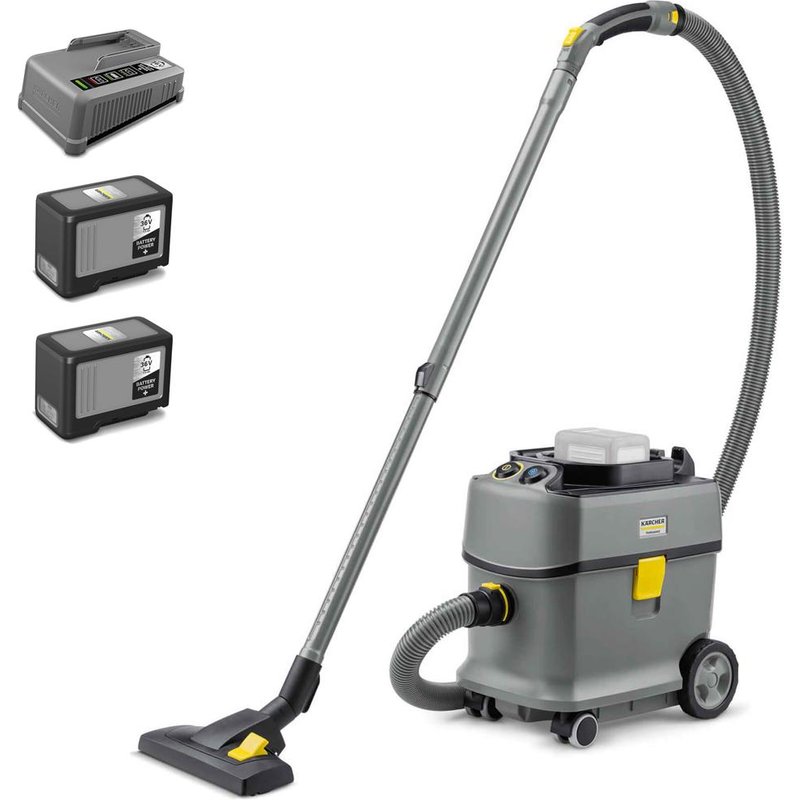 Karcher T 15/1 BP HEPA Professional 36v Cordless Vacuum Cleaner 15L 2 x 7.5ah Li-ion Charger