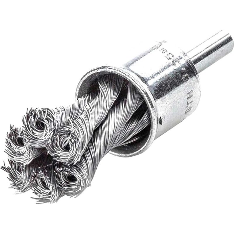 Lessmann Knot End Brush with Shank 29mm, 0.35 Steel Wire 456.278