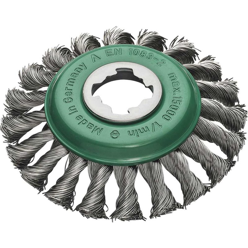 Lessmann X Lock Non Sparking Stainless Steel Knotted Wire Wheel 115mm X-Lock