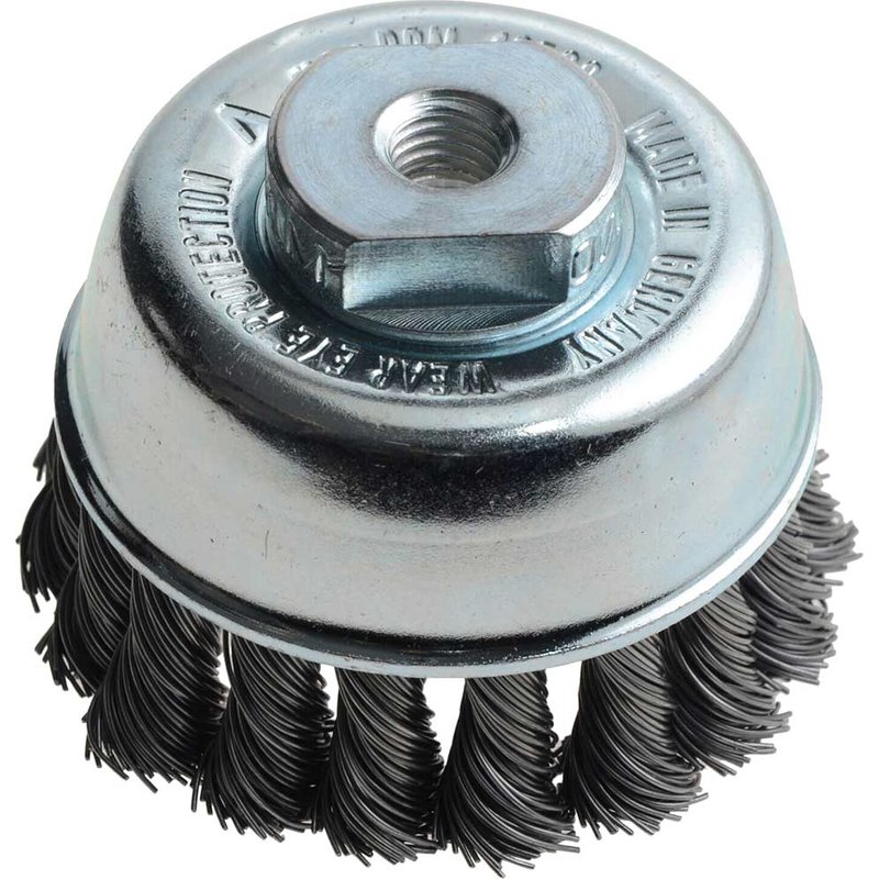 Lessmann Knot Cup Brush 65mm M10x2.0, 0.50 Steel Wire 482.214