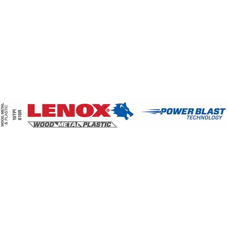 LENOX MultiWolf Wave Edge Reciprocating Saw Blade 203 x 19 x 1.3mm 10 TPI (Pack 5) 20580810R