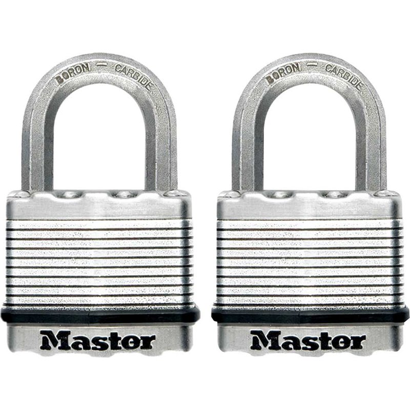 Master Lock Excellâ„¢ Laminated Steel 50mm Padlock - 25mm Shackle - Keyed Alike x 2 M5EURT