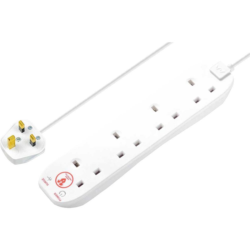 Masterplug Surge Extension Lead 4 Gang 13A 2m SRG42N-MP SRG4210N-MP