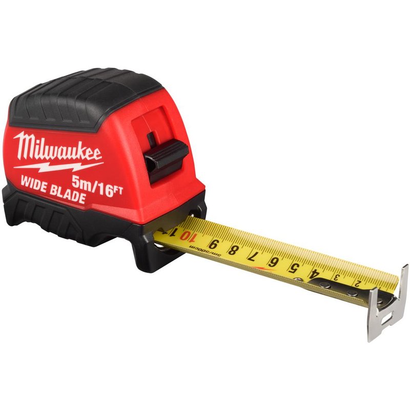 Milwaukee Wide Blade Gen 2 Tape Measure Imperial & Metric 16ft / 5m 35mm