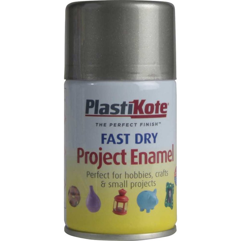 Plastikote Dry Enamel Aerosol Spray Paint Pewter 100ml