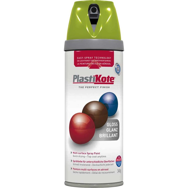 Plastikote Premium Gloss Aerosol Spray Paint April Green 400ml