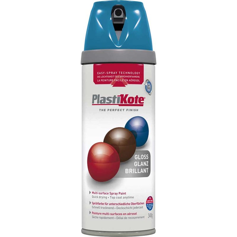 Plastikote Premium Gloss Aerosol Spray Paint Exotic Sea 400ml