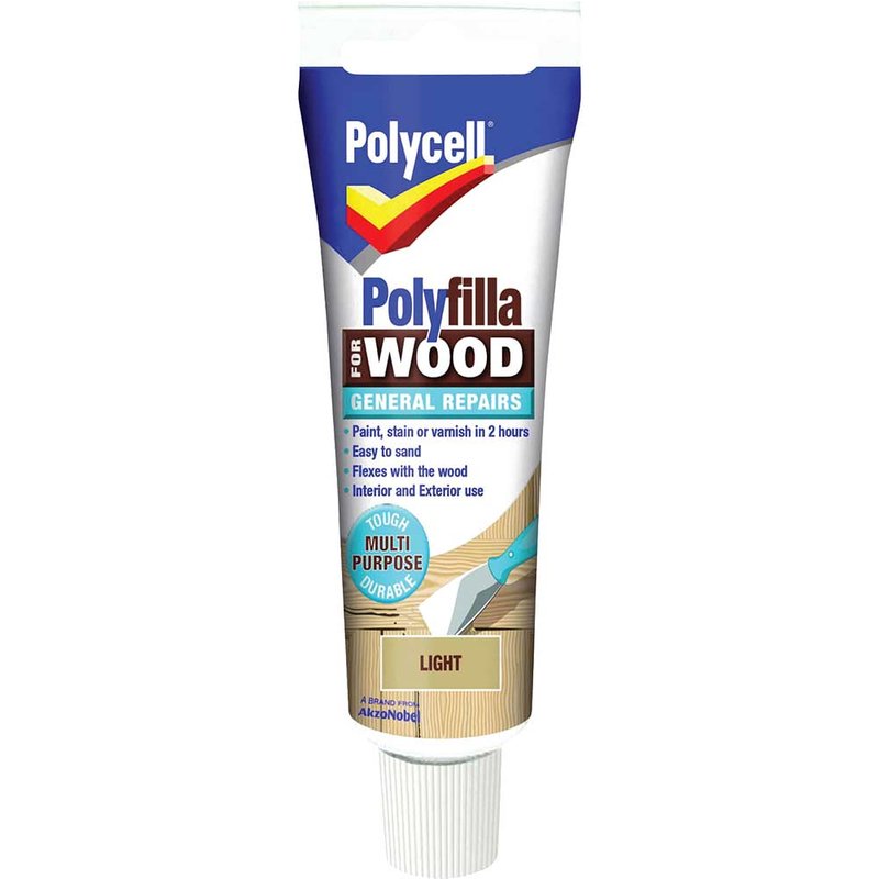 Polycell Polyfilla For Wood General Repairs Tube Light 330g 5207190