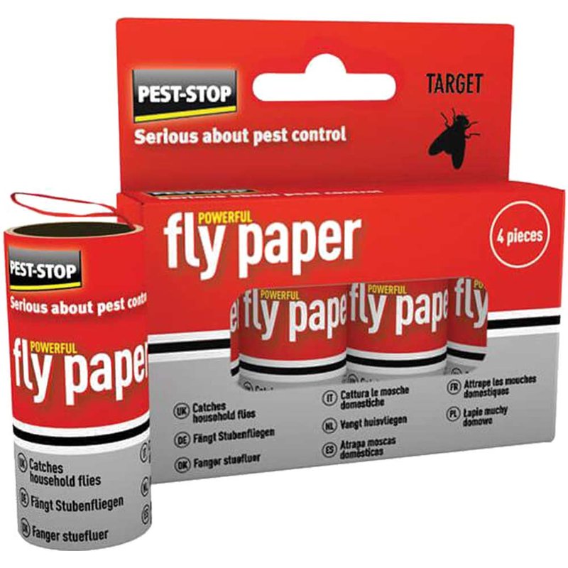 Pest-Stop (Pelsis Group) Fly Papers x 4 PSFP PSFP