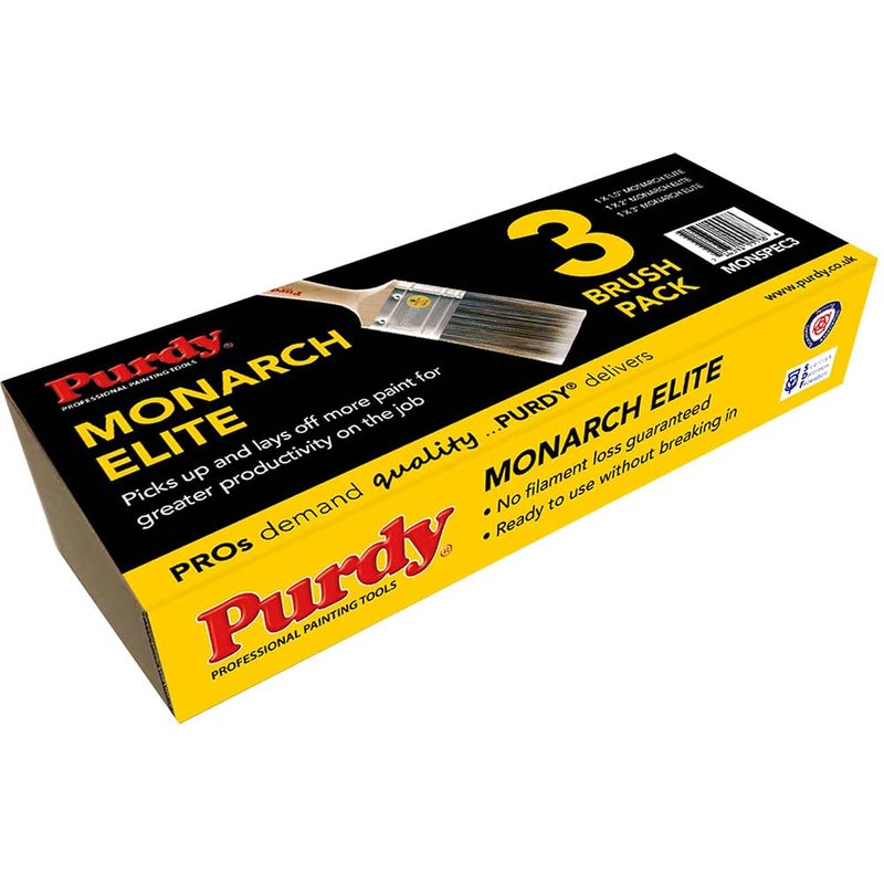 Purdy 3 Piece Monarch Elite Synthetic Paint Brush Set