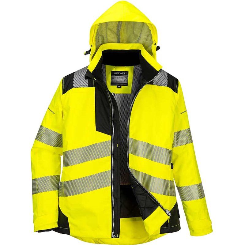 Oxford Weave 300D PW3 Womens Class 2 Hi Vis Jacket Yellow / Black S