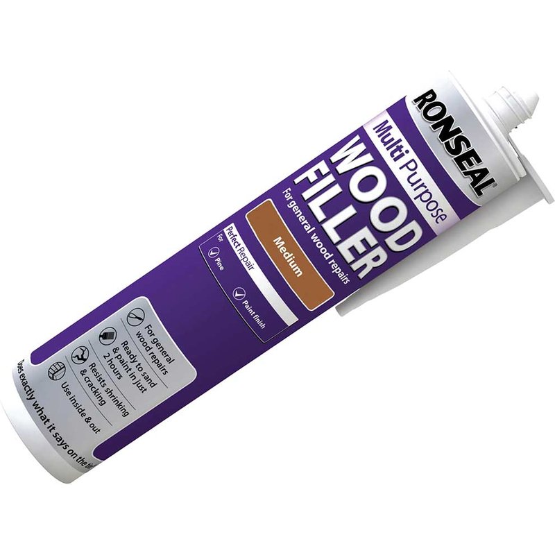 Ronseal Multipurpose Wood Filler Cartridge Medium 310ml 33367