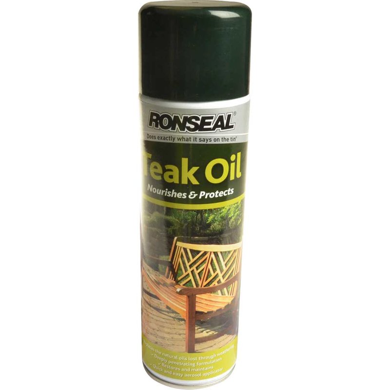 Ronseal Garden Furniture Teak Oil Aerosol 500ml 35820