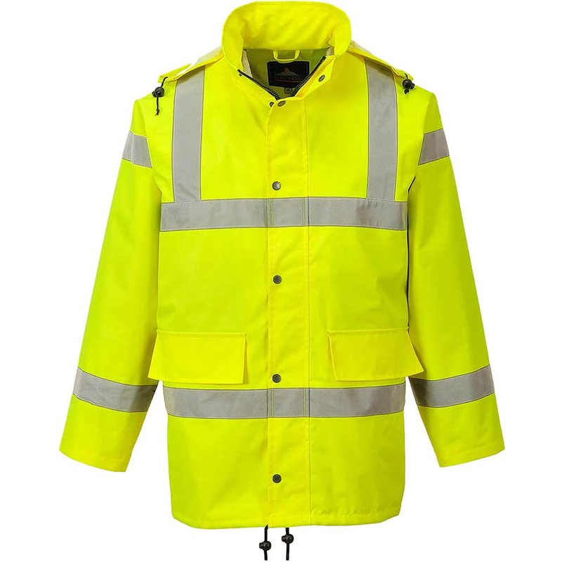 Oxford Weave 300D Class 3 Breathable Hi Vis Jacket Yellow L