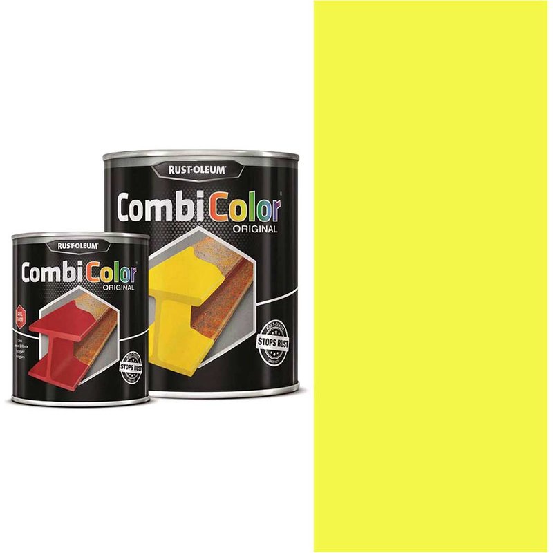 Rust Oleum CombiColor Metal Protection Paint Light Yellow 2.5l