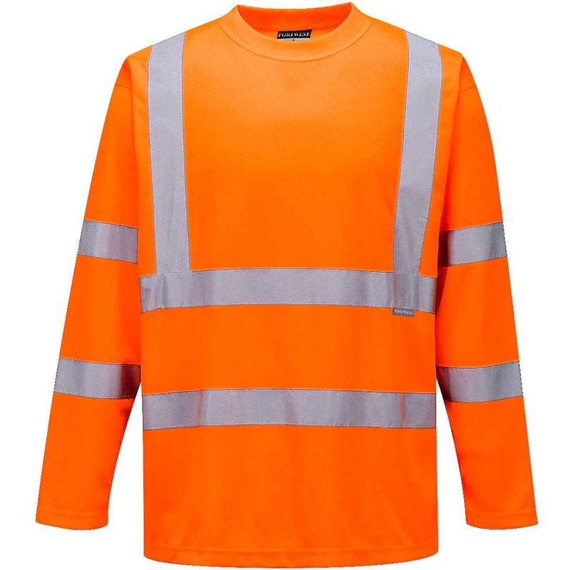 Portwest Hi Vis Long Sleeve T Shirt Orange S