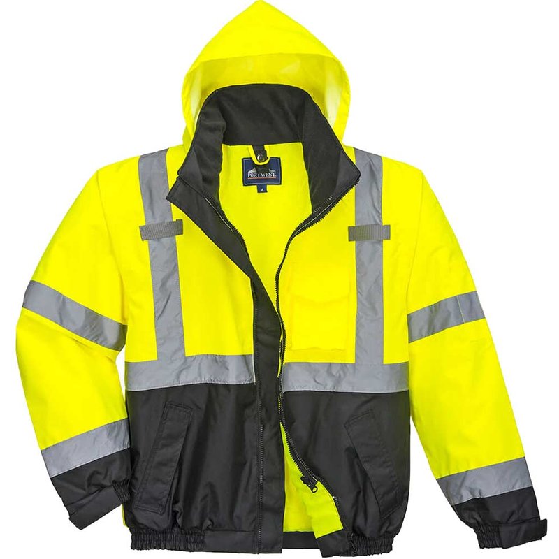 PW2 Hi Vis Premium 3 in 1 Bomber Jacket Yellow / Black 2XL