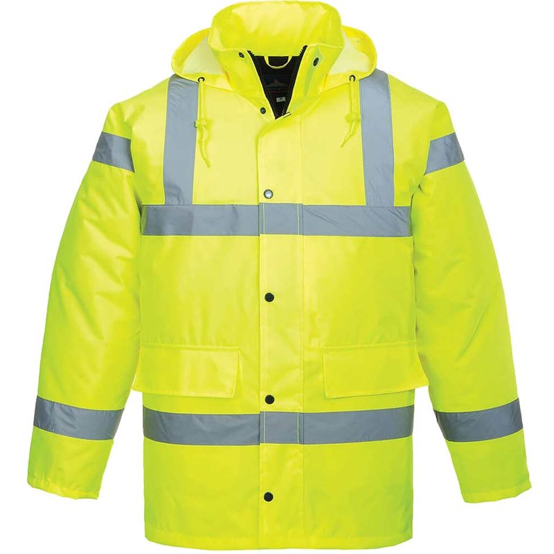 Oxford Weave 300D Class 3 Hi Vis Traffic Jacket Yellow 4XL