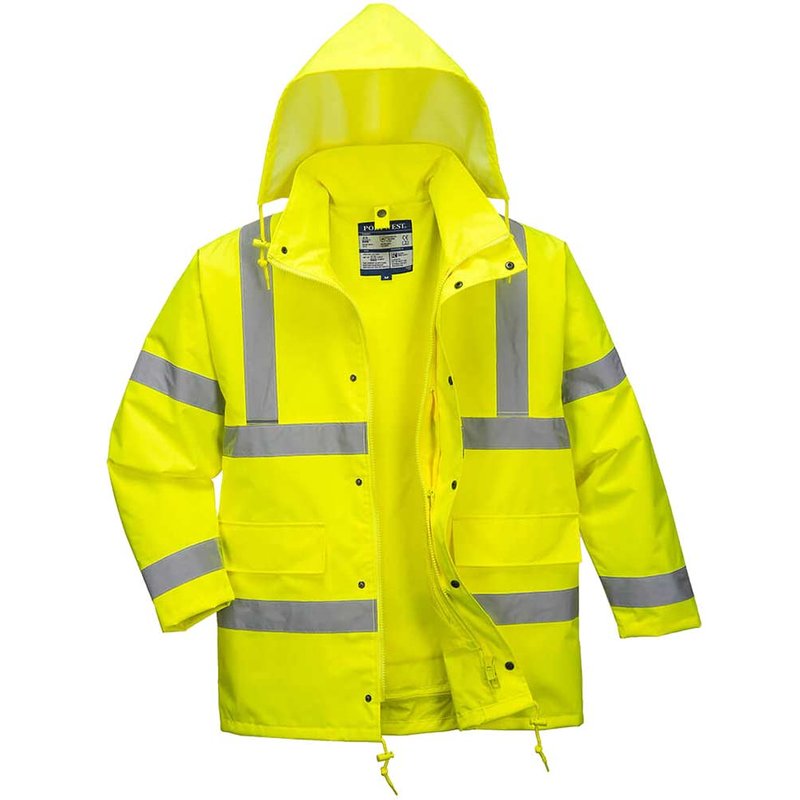Oxford Weave 300D Class 3 Hi Vis 4-in1 Traffic Jacket Yellow XS
