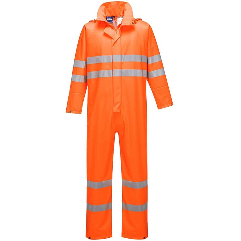 Sealtex Ultra Hi Vis Waterproof Rain Coverall Overall Orange S