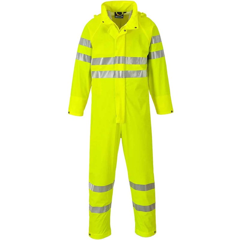 Sealtex Ultra Hi Vis Waterproof Rain Coverall Overall Yellow L