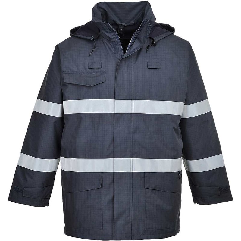 BizFlame Flame Resistant Rain Multi Protection Jacket Navy XL