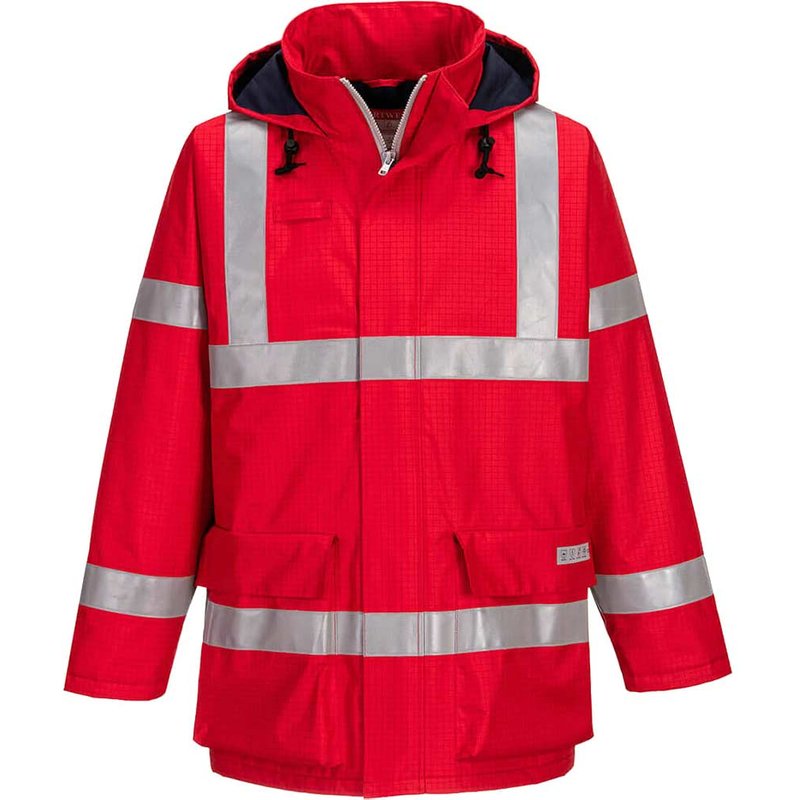 BizFlame Rain Anti Static Flame Resistant Jacket Red S