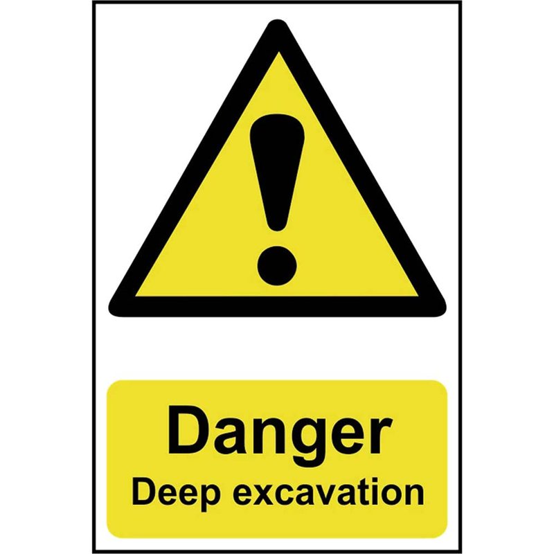 Scan Danger Deep Excavation - PVC Sign 400 x 600mm 4103