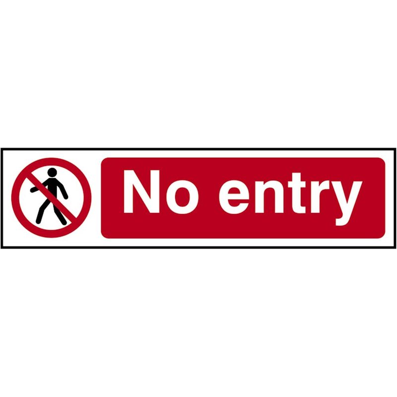 Scan No Entry - PVC Sign 200 x 50mm 5052