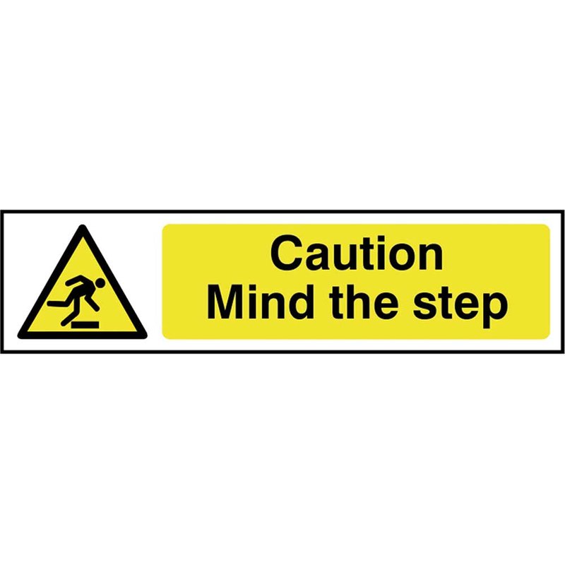Scan Caution Mind The Step - PVC Sign 200 x 50mm 5109