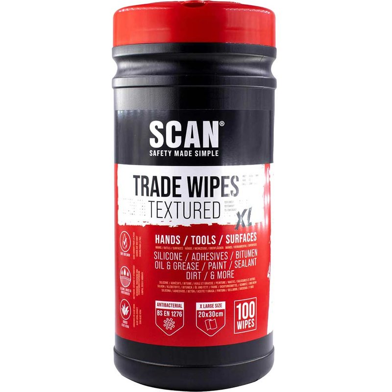 Scan Heavy-duty Trade Wipes (Tub 100) ESW100/12
