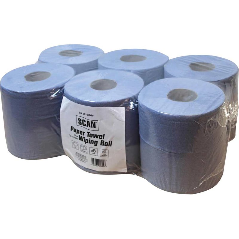 Scan Paper Towel Wiping Roll 2-Ply 176mm x 150m (Pack 6) C2B157F-CFR018FN