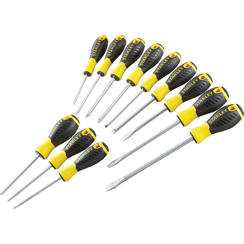 STANLEY® Hand Tools 0-60-212 Essential Screwdriver Set, 12 Piece STHT0-60212