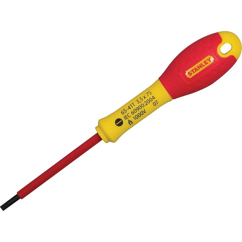 STANLEY® Hand Tools FatMax® VDE Insulated Screwdriver Parallel Tip 4.0 x 100mm 0-65-412