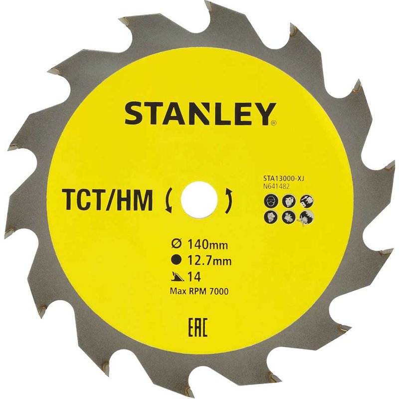 Stanley TCT Circular Saw Blade 140mm 14T 12.7mm