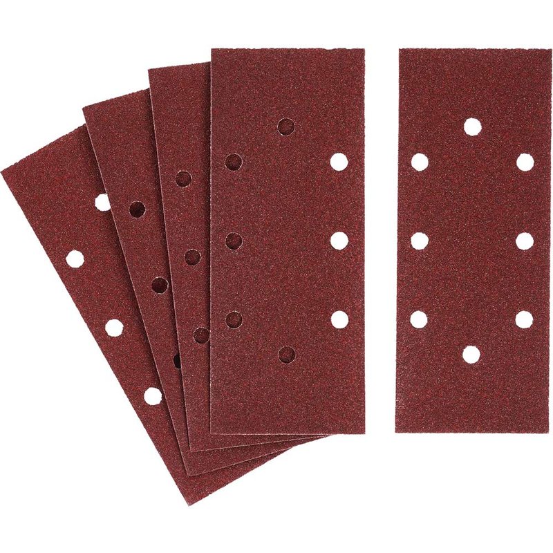Stanley Punched Clip On 1/3 Sanding Sheets 93mm x 230mm Assorted Pack of 5