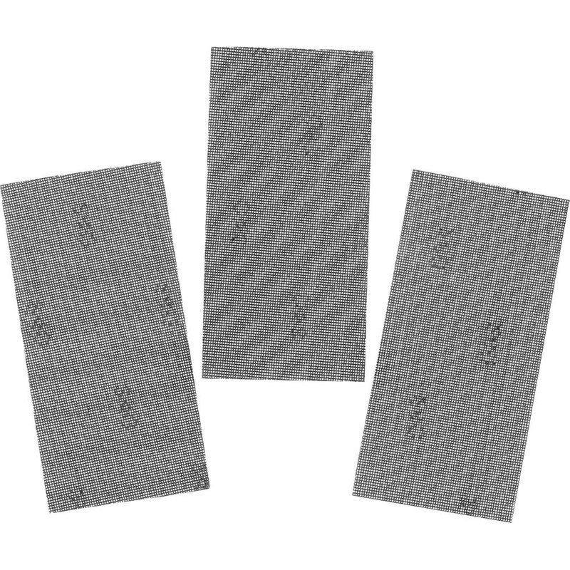 Stanley Mesh Hook and Loop 1/3 Sanding Sheets 93mm x 190mm 240g Pack of 3