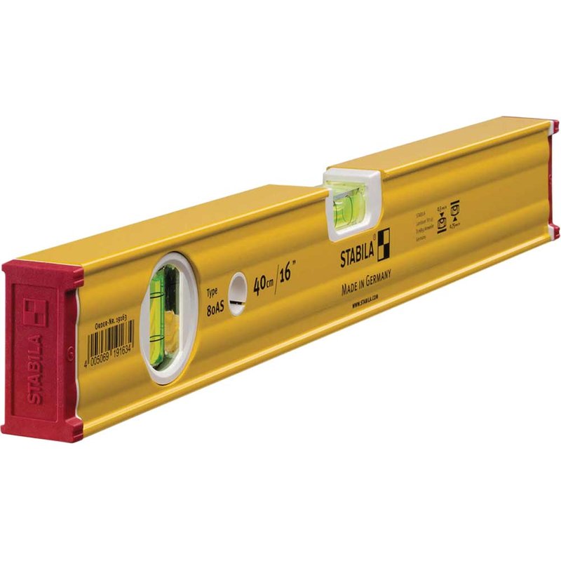 Stabila 80 AS Spirit Level 2 Vial 19163 40cm 19163