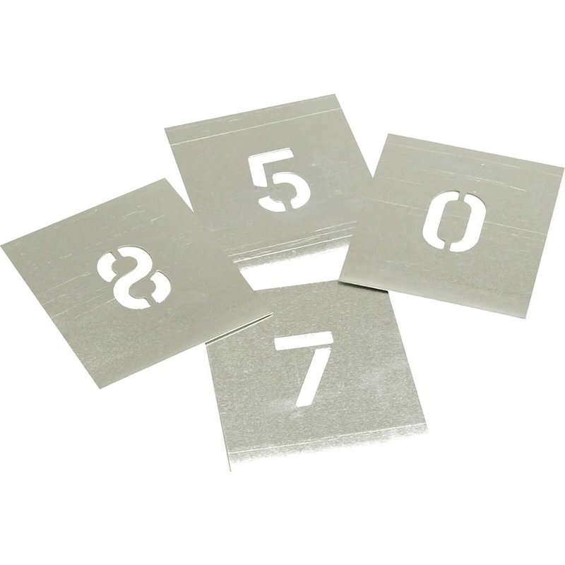 Stencils 8 Piece Zinc Number Stencil Set 4"