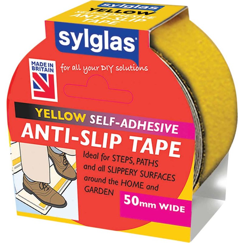 Sylglas Anti-Slip Tape 50mm x 18m Yellow 8622051