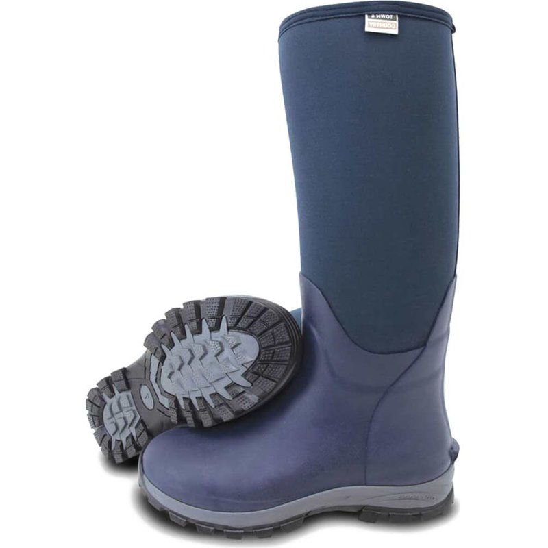 Town and Country Buckingham Rubber Wellington Boots Navy Size 12