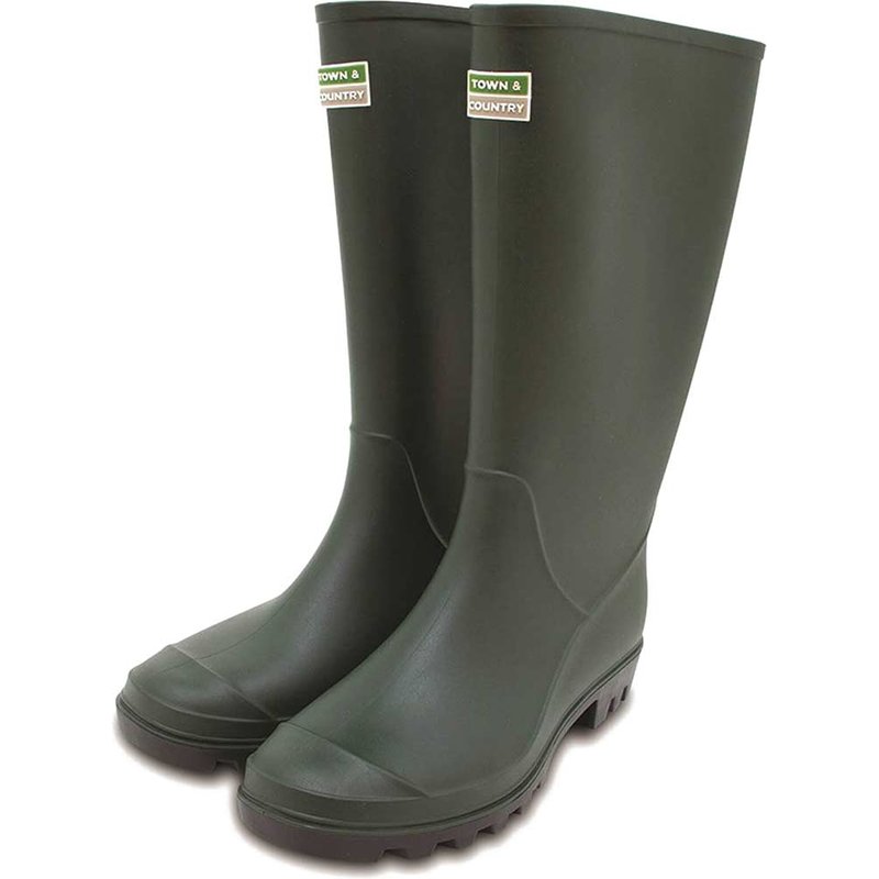 Town and Country Eco Essential Wellington Boots Green Size 3