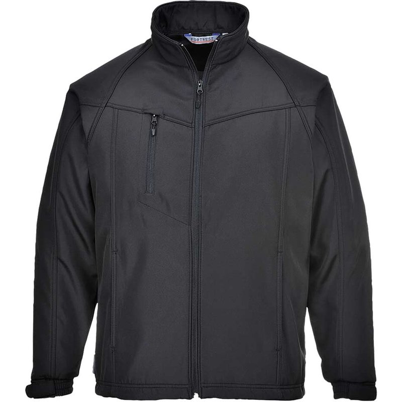 Portwest Oregon Mens Softshell Jacket Black 3XL