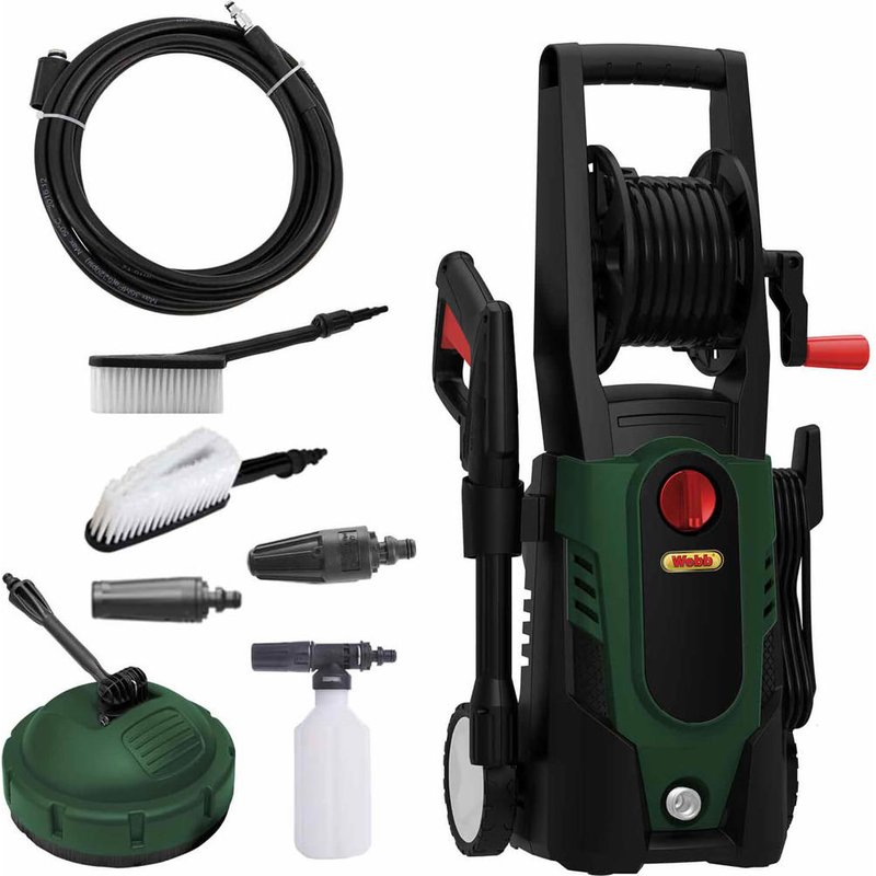 Webb WEPW1500 Pressure Washer and Accessory Kit 120 Bar