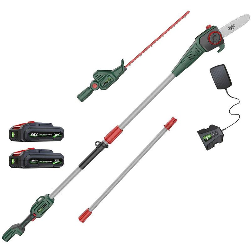 Webb Eco WEV20PSHT 20v Cordless Long Reach Hedge Trimmer 500mm and Pruner Attachment No Batteries No Battery Charger