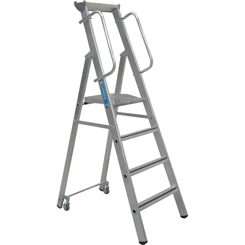 Zarges Mobile Mastersteps, Platform Height 1.58m 6 Rungs 340477