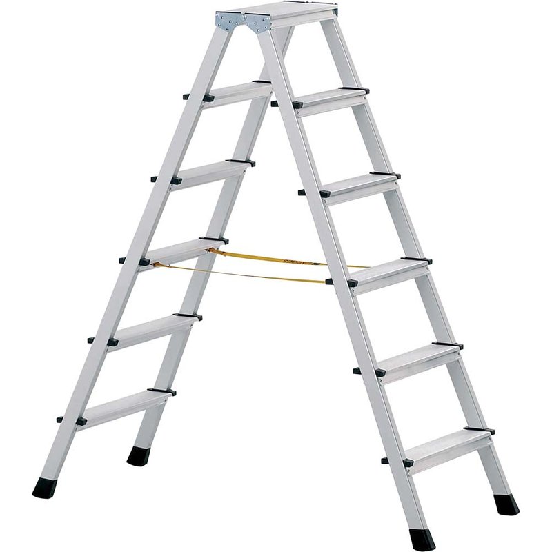 Zarges Anodised Double-Sided Steps, Open 1.19m 2 x 5 Rungs 41265